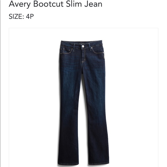 Silver Slim Bootcut Jeans Petite 